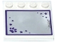Part No: 6179pb107  Name: Tile, Modified 4 x 4 with Studs on Edge with Mirror with Dark Purple Paw Print and Stars on Mirrored Background Pattern (Sticker) - Set 41114