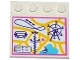 Part No: 6179pb121  Name: Tile, Modified 4 x 4 with Studs on Edge with Amusement Park / Fun Fair Map Pattern (Sticker) - Set 41130