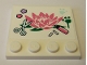Part No: 6179pb136  Name: Tile, Modified 4 x 4 with Studs on Edge with Flower, Scissors, Felt Pen, and Paw Prints Pattern (Sticker) - Set 41342