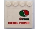 Part No: 6179pb145R  Name: Tile, Modified 4 x 4 with Studs on Edge with Octan Logo and Red 'DIESEL POWER' Pattern Model Right Side (Sticker) - Set 5563