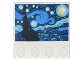 Part No: 6179pb222  Name: Tile, Modified 4 x 4 with Studs on Edge with The Starry Night Painting Pattern