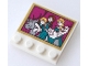 Part No: 6179pb224  Name: Tile, Modified 4 x 4 with Studs on Edges with Picture of Sven, Kristoff, Anna, Elsa and Olaf with Gold Border Pattern (Sticker) - Set 41167