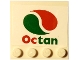 Part No: 6179pb231  Name: Tile, Modified 4 x 4 with Studs on Edge with Octan Logo Pattern (Sticker) - Set 60292