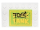 Part No: 6180pb095  Name: Tile, Modified 4 x 6 with Studs on Edges with Black 'TOXIC' Graffiti over Yellow 'DUNK TANK' Pattern (Sticker) - Set 76035