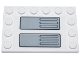 Part No: 6180pb201L  Name: Tile, Modified 4 x 6 with Studs on Edges with Light Bluish Gray and Black Mechanical Panel and Dark Bluish Gray Air Vents Pattern Model Left Side (Sticker) - Set 75357