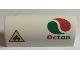 Part No: 6191pb011  Name: Slope, Curved 1 x 4 x 1 1/3 with Flammable Danger Sign and Octan Logo Pattern (Sticker) - Set 60022