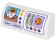Part No: 6191pb016  Name: Slope, Curved 1 x 4 x 1 1/3 with Printer Display with Portrait of Cat, Buttons and Slides Pattern (Sticker) - Set 41305