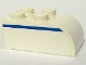 Part No: 6215pb01L  Name: Slope, Curved 3 x 2 with 4 Studs with Blue Line Left Pattern (Sticker) - Set 1376