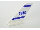 Part No: 6239pb026  Name: Tail Shuttle with '3658' and Blue Stripes Pattern on Both Sides (Stickers) - Set 3658