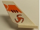 Part No: 6239pb029R  Name: Tail Shuttle with Orange Tri-Blade Pattern on Right Side (Sticker) - Set 8108