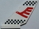Part No: 6239pb034  Name: Tail Shuttle with Red Airline Bird and Black Checkered Pattern on Both Sides (Stickers) - Set 7643