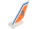 Part No: 6239pb042  Name: Tail Shuttle with Blue Line and Coast Guard Logo on Orange Background Pattern on Both Sides (Stickers) - Set 60013