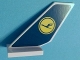 Part No: 6239pb045  Name: Tail Shuttle with Lufthansa Logo Pattern on Both Sides (Stickers) - Set 40146