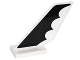 Part No: 6239pb055  Name: Tail Shuttle with Black Bat Wing with Scalloped Edge Pattern on Both Sides (Stickers) - Set 76052