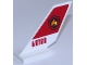 Part No: 6239pb057  Name: Tail Shuttle with Fire Logo Badge on Red Background and Red '60108' on White Background Pattern on Both Sides (Stickers) - Set 60108