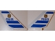 Part No: 6239pb068  Name: Tail Shuttle with 'POLICE', Badge and Blue Stripes Pattern on Both Sides (Stickers) - Set 60138
