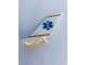 Part No: 6239pb096  Name: Tail Shuttle with 2 Red Stripes and Blue Star of Life Pattern on Both Sides (Stickers) - Set 2064