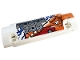Part No: 62531pb050  Name: Technic, Panel Curved 11 x 3 with 2 Pin Holes through Panel Surface with Red Car, Silver 'POWER TOW', Blue and Dark Azure Lightning Pattern (Sticker) - Set 42128