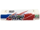 Part No: 62531pb053L  Name: Technic, Panel Curved 11 x 3 with 2 Pin Holes through Panel Surface with Partial Holographic Number 75 Top Half, 'NASCAR CUP SERIES' and 'MANI FOLD' on Blue and Red Stripes Pattern Model Left Side (Sticker) - Set 42153