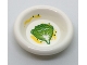 Lot ID: 212906805  Part No: 6256pb05  Name: Minifigure, Utensil Dish 3 x 3 with Green and Lime Lettuce Leaf and Yellow Splotches Pattern