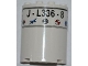 Part No: 6259pb016  Name: Cylinder Half 2 x 4 x 4 with 'J-L336-8' and 5 Logos Pattern (Sticker) - Set 3368