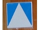 Part No: 6309p0a  Name: Duplo, Tile 2 x 2 with Shape Blue Inverse Isosceles Triangle Pattern