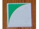 Part No: 6309p0n  Name: Duplo, Tile 2 x 2 with Shape Green Inverse Quarter Circle Pattern