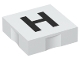 Lot ID: 410010848  Part No: 6309pb026  Name: Duplo, Tile 2 x 2 with Black Capital Letter H Pattern