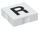 Lot ID: 410010860  Part No: 6309pb036  Name: Duplo, Tile 2 x 2 with Black Capital Letter R Pattern