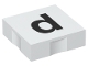 Lot ID: 410010878  Part No: 6309pb048  Name: Duplo, Tile 2 x 2 with Black Lowercase Letter d Pattern