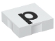 Part No: 6309pb060  Name: Duplo, Tile 2 x 2 with Black Lowercase Letter p Pattern