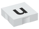 Lot ID: 161805074  Part No: 6309pb065  Name: Duplo, Tile 2 x 2 with Black Lowercase Letter u Pattern