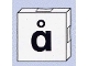 Lot ID: 156236492  Part No: 6309pb092  Name: Duplo, Tile 2 x 2 with Black Lowercase Letter a with Ring (å) Pattern