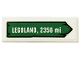 Part No: 63864pb092  Name: Tile 1 x 3 with 'LEGOLAND, 2356 mi' on Green Road Sign Pattern (Sticker) - Set 40353