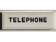 Part No: 63864pb196  Name: Tile 1 x 3 with Black 'TELEPHONE' Pattern (Sticker) - Set 76403