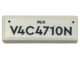 Part No: 63864pb297 Name: Tile 1 x 3 with License Plate, Dark Blue 'HLC' and 'V4C4710N' Pattern (Sticker) - Set 42656 Part No: 63864pb297 Name: Tile 1 x 3 with License Plate, Dark Blue 'HLC' and 'V4C4710N' Pattern (Sticker) - Set 42656