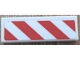 Part No: 63864pb320L  Name: Tile 1 x 3 with Red and White Danger Stripes Pattern Model Left Side (Sticker) - Set 60386