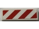 Part No: 63864pb320R  Name: Tile 1 x 3 with Red and White Danger Stripes Pattern Model Right Side (Sticker) - Set 60386