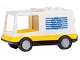 Part No: 6416c02pb01  Name: Duplo Van Type 1 with Yellow Base and EMT Star of Life (Ambulance) Pattern on Both Sides (Stickers) - Set 9211
