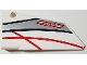 Part No: 64392pb026  Name: Technic, Panel Fairing #17 Large Smooth, Side A with 'SMOOTH CURVES', Black, Red and Silver Stripes Pattern (Sticker) - Set 42000