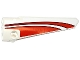 Part No: 64393pb020  Name: Technic, Panel Fairing # 6 Long Smooth, Side B with Red Curved Stripes Pattern (Sticker) - Set 42040