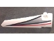 Part No: 64393pb033  Name: Technic, Panel Fairing # 6 Long Smooth, Side B with Black and Red Stripes and Silver Pattern (Sticker) - Set 42000