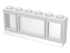 Part No: 645ac01  Name: Window 1 x 6 x 2 with Extended Lip and Solid Studs, with Fixed Glass