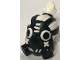 Part No: 64639pb01  Name: Minifigure, Headgear Gas Mask Roadhog with White Hair in Top Knot Pattern