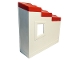 Part No: 6463c01  Name: Duplo Wall 2 x 6 x 6 with Window Right and Red Roof Slope 33 2 x 6 with Stepped Shingles