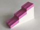 Part No: 6465c01  Name: Duplo Roof Sloped 17 2 x 6 Stepped with Dark Pink Shingles