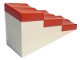 Part No: 6465c02  Name: Duplo Roof Sloped 17 2 x 6 Stepped with Red Shingles