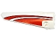 Part No: 64681pb020  Name: Technic, Panel Fairing # 5 Long Smooth, Side A with Red Curved Stripes Pattern (Sticker) - Set 42040