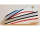 Part No: 64682pb027  Name: Technic, Panel Fairing #18 Large Smooth, Side B with Black, Red and Silver Stripes Pattern (Sticker) - Set 42000