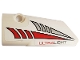 Part No: 64683pb060  Name: Technic, Panel Fairing # 3 Small Smooth Long, Side A with Red and Silver Tapered Stripes and 'ULTRALIGHT' Pattern (Sticker) - Set 42057